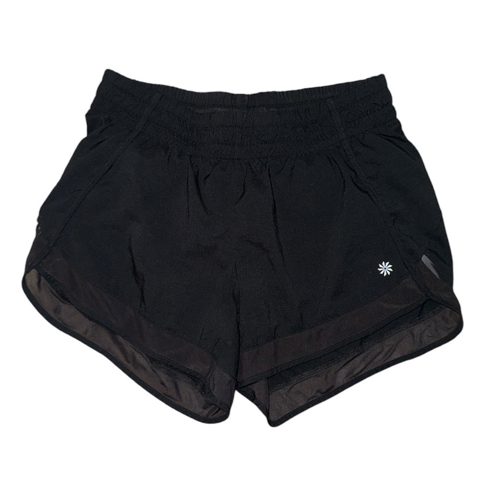 Athleta black size zipper elastic waistband athletic shorts women’s size XS